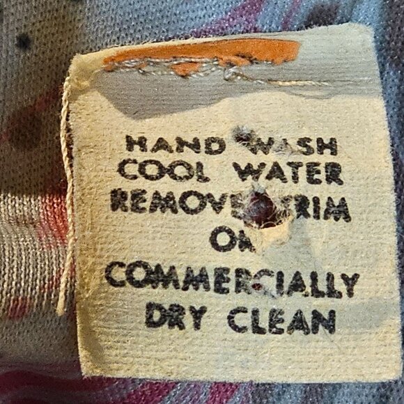 Vintage Sleeveless Maxi Pastel Floral Peacock Abstract Style Dress, Sz Large - Picture 9 of 9